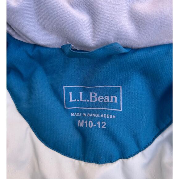 L.L.Bean Kids Thinsulate Winter Jacket M 10-12 – Orange/Teal Colorblock - Picture 6 of 7